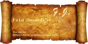 Feld Jonatán névjegykártya